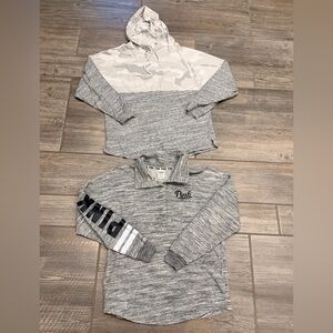 Sweater size xsmall like new 
Sweatshirt size small  small stain on sleeve